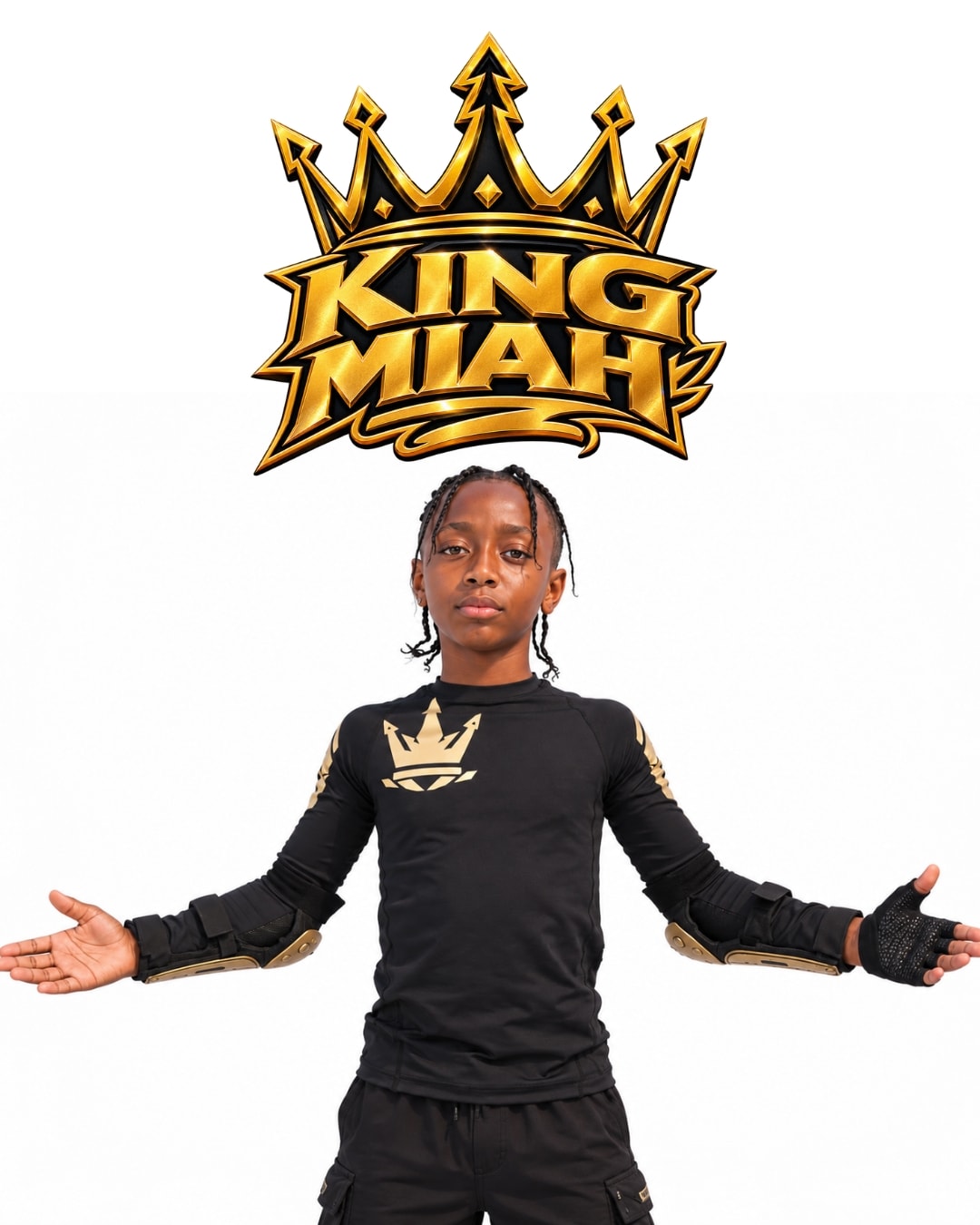 King Miah in full merch — Built Different